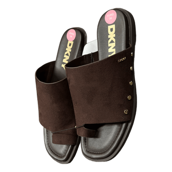 DKNY brown slide sandals