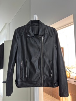 Black faux leather jacket
