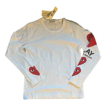 White Comme des Garcons PLAY longsleeve