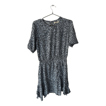 Stradivarius blue leopard dress