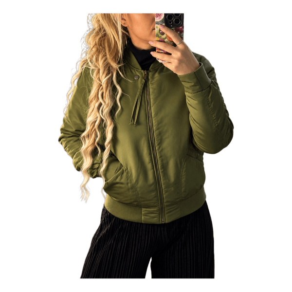 Olive green bomber jacket