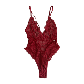 Red lace bodysuit