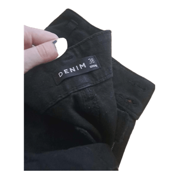 Black wide leg jeans