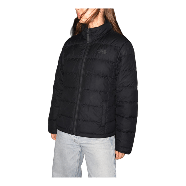 Black quilted puffer jacket
