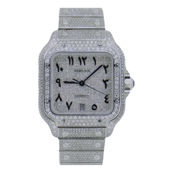 Iced out Cartier watch