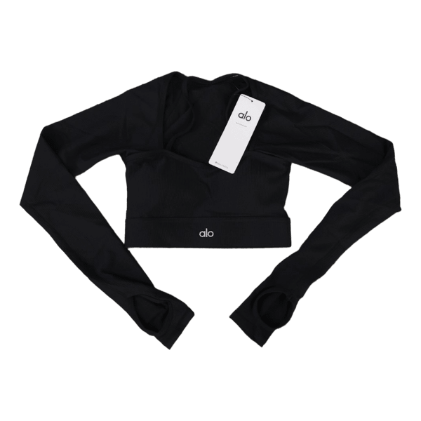 Alo Yoga Long Sleeve Crop Top, Size S, New with Tags