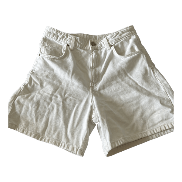 Hvide denimshorts