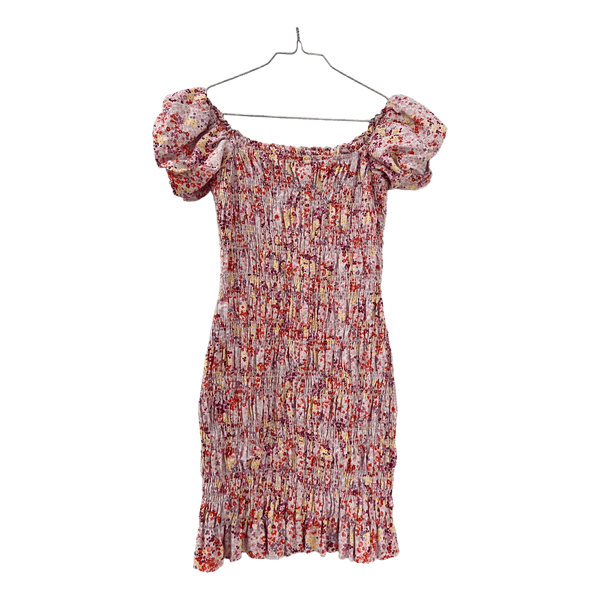 Blomstret smock kjole