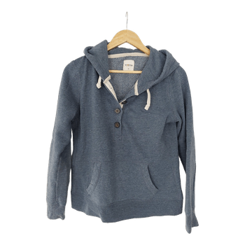 Blue buttoned hoodie