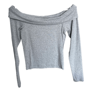 Grey off-shoulder top