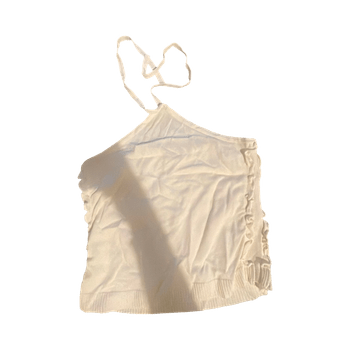 Valkoinen hihaton toppi