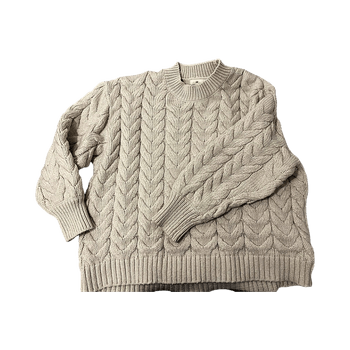 Beige cable knit sweater