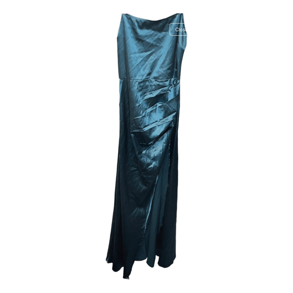 Shein teal satin maxi dress