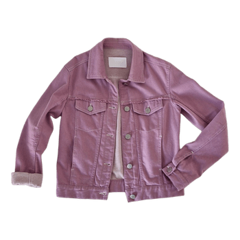 Vaaleanpunainen farkkutakki