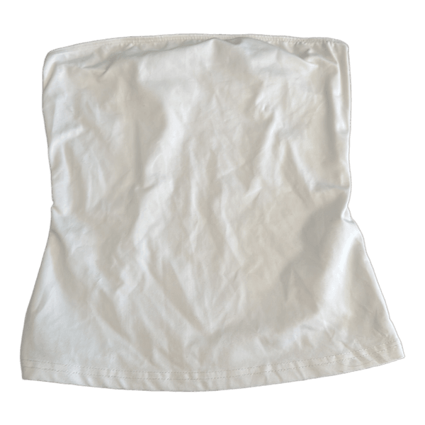 Hvid strapless top