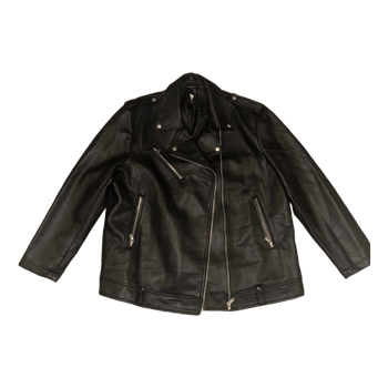 Black faux leather jacket
