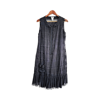 Philosophy di Alberta Ferretti black silk party dress