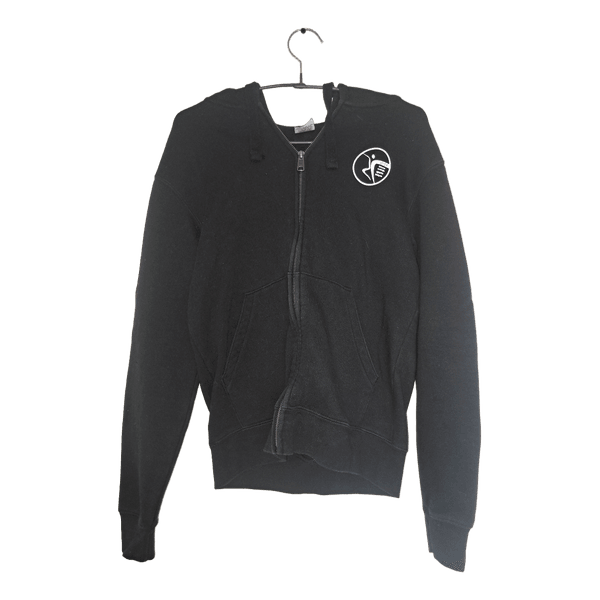Black zip-up hoodie
