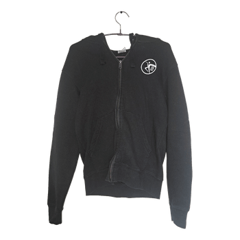 Black zip-up hoodie