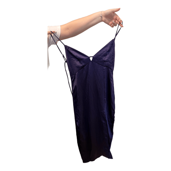 Dark purple satin dress