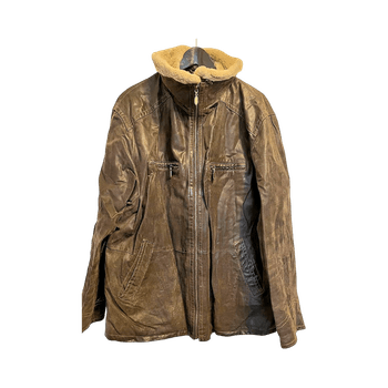 Nahkainen talvitakki, miesten