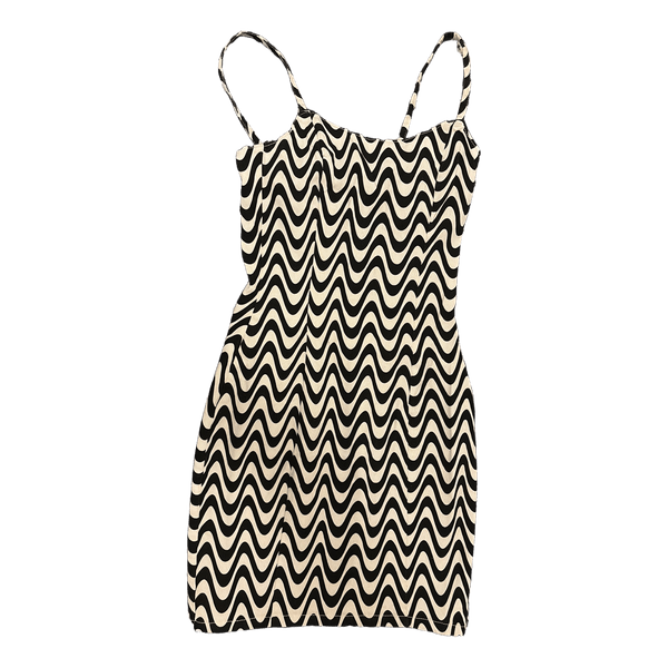 Wavy print mini dress