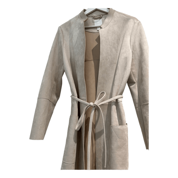 Beige mokkanahkainen takki