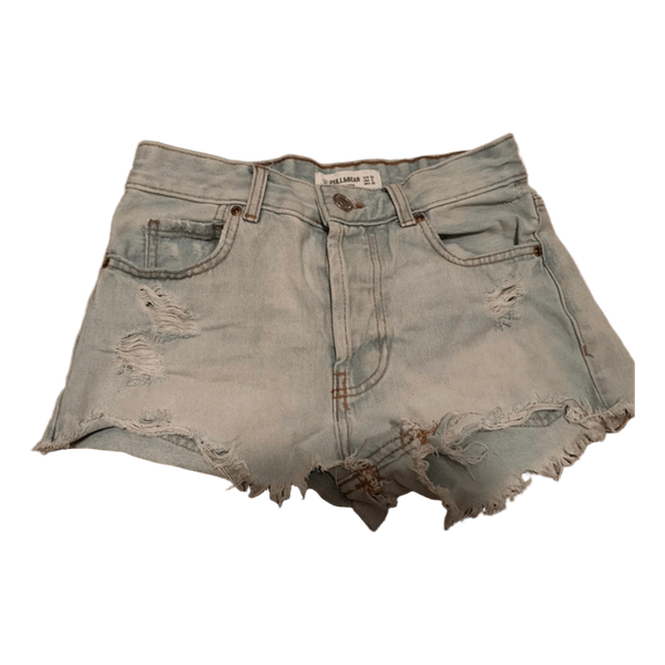 Lyseblå denimshorts