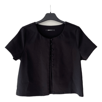 Black button down blouse