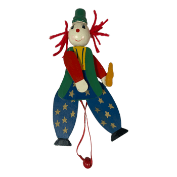 Wooden clown toy