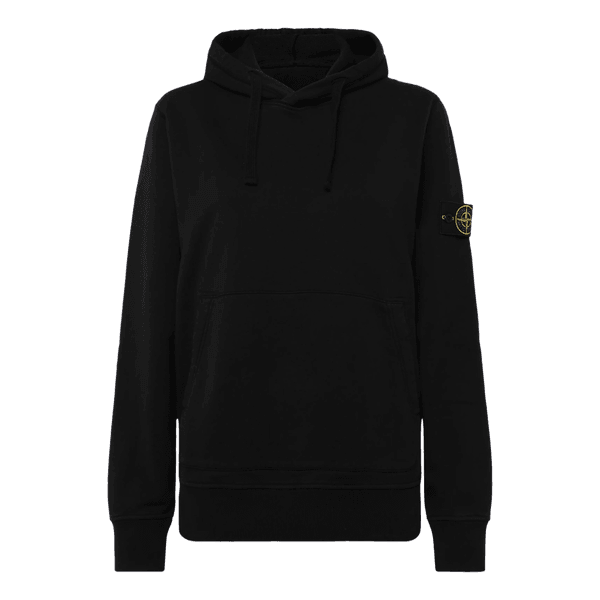 Sort Stone Island hættetrøje
