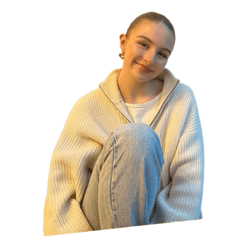 Cream zip-up sweater
