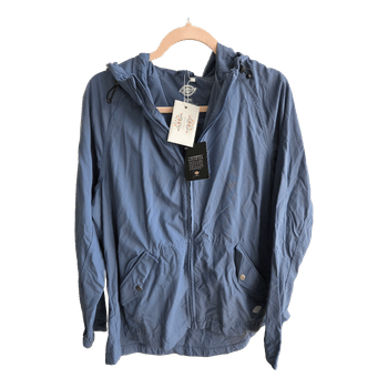 Blue nylon zip jacket