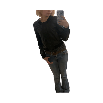 Blue flared jeans