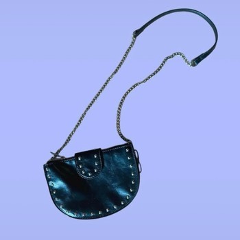 Black studded crossbody Zara bag