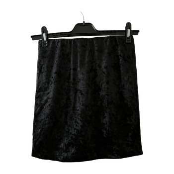 Velvet mini skirt
