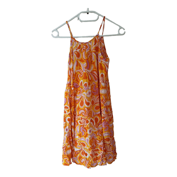 Orange patterned summer dress