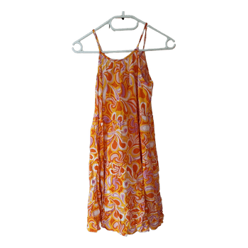 Orange patterned summer dress