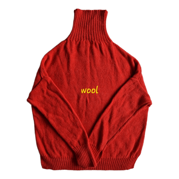 Red wool sweater S