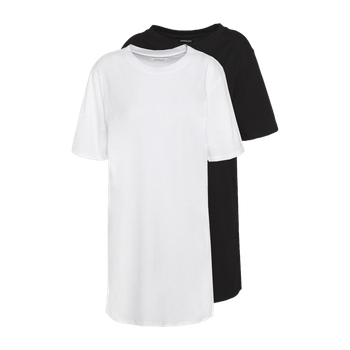 White black jersey dress