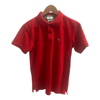 S sized red pique shirt