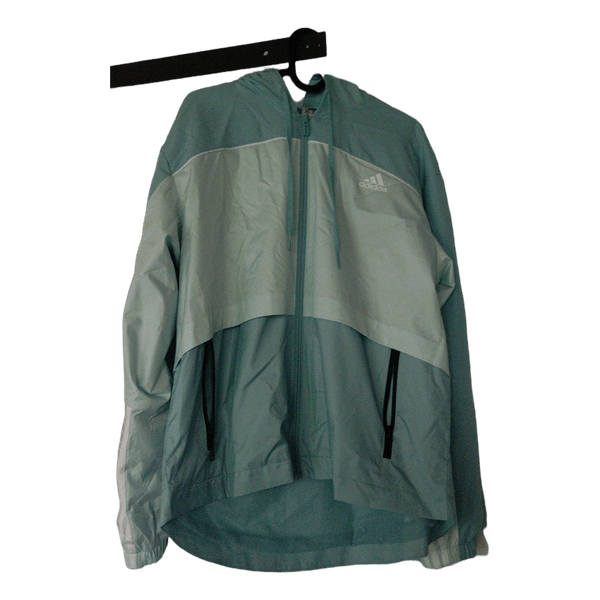 Adidas light blue windbreaker