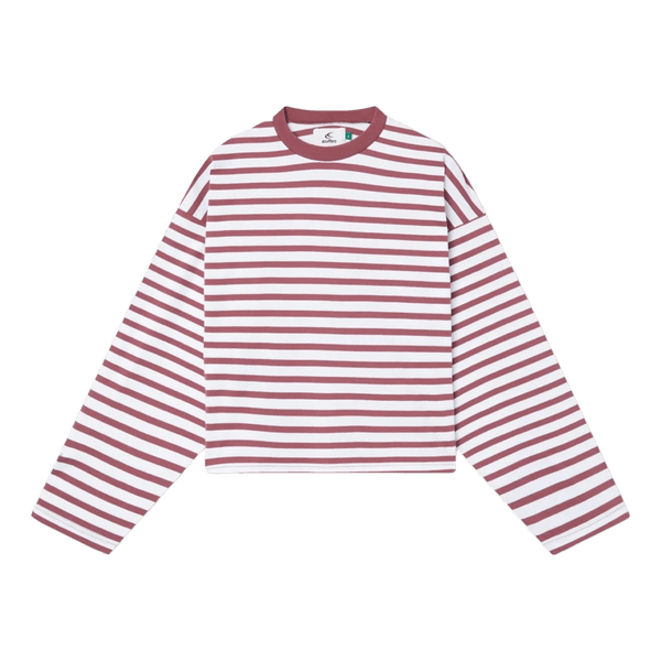 Stribet langærmet t-shirt
