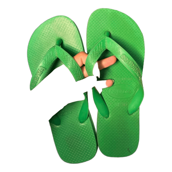 Grønne Havaianas klipklappere
