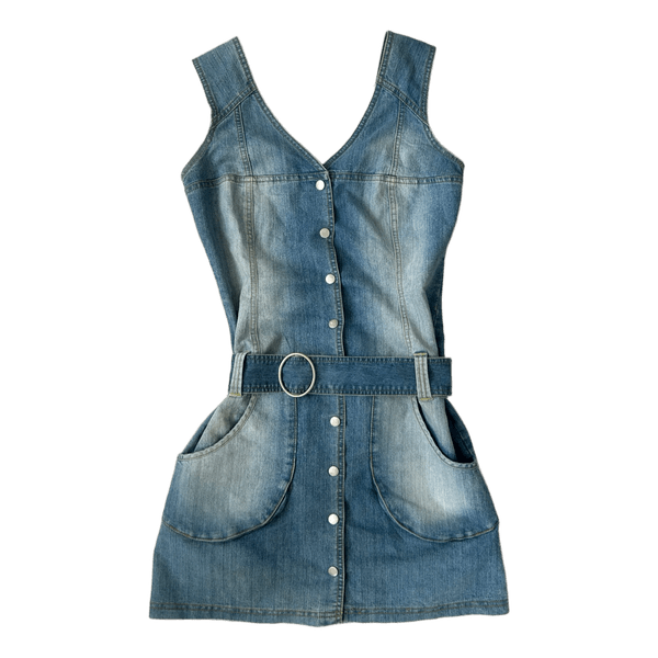 Blå denimkjole