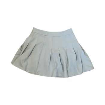 Gray pleated mini skirt