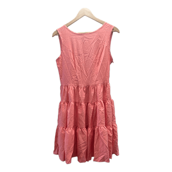 Pink tiered mini dress