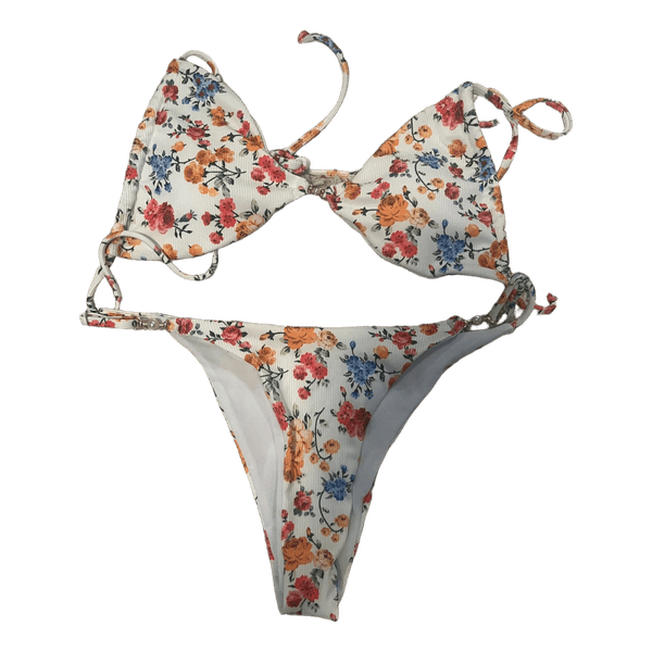 Blomstret bikini sæt