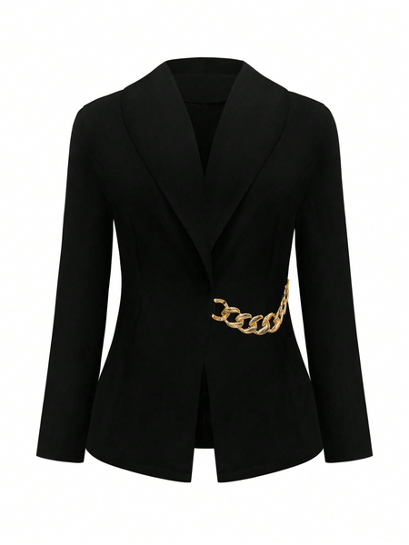 Plus-size black blazer