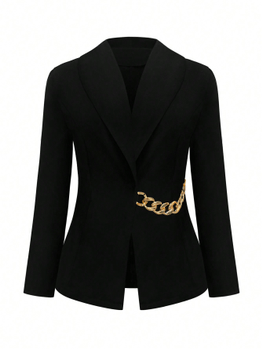 Plus-size black blazer